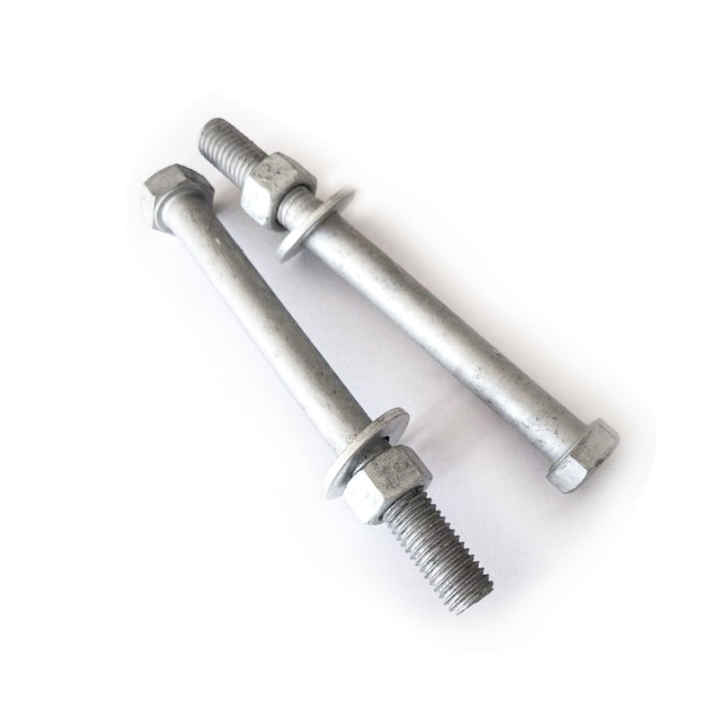 Hex Head Bolt and Nut Set with Washer Cl4.6 HDG M12/M16, Multiple Sizes