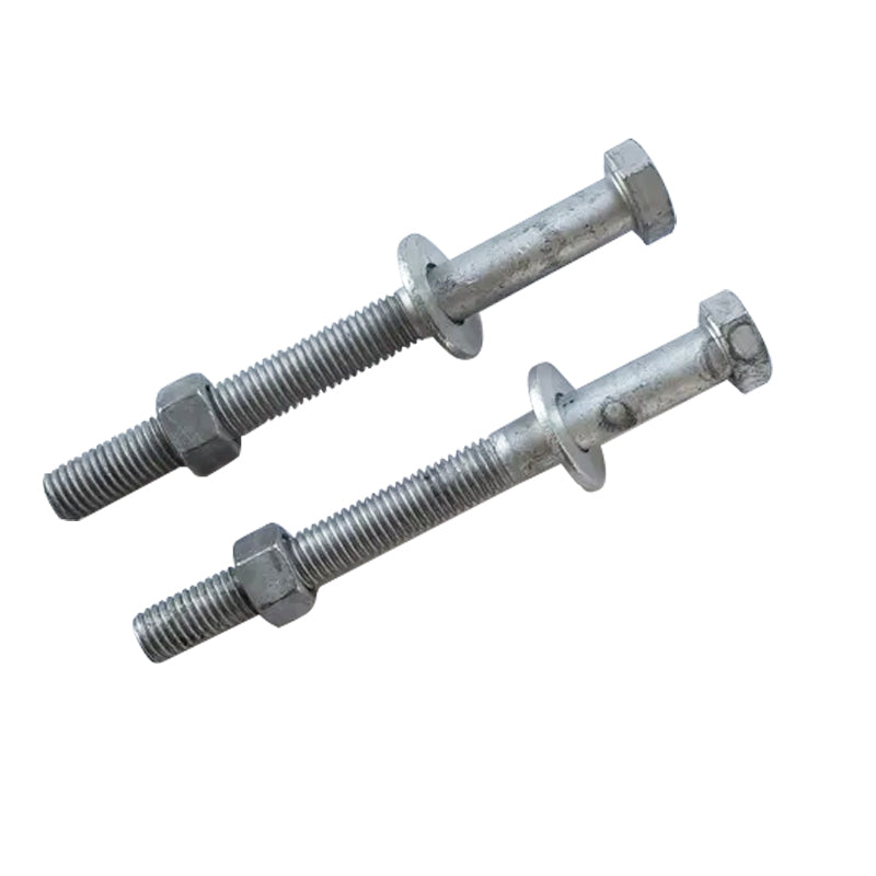 Hex Head Bolt and Nut Set with Washer Cl4.6 HDG M12/M16, Multiple Sizes
