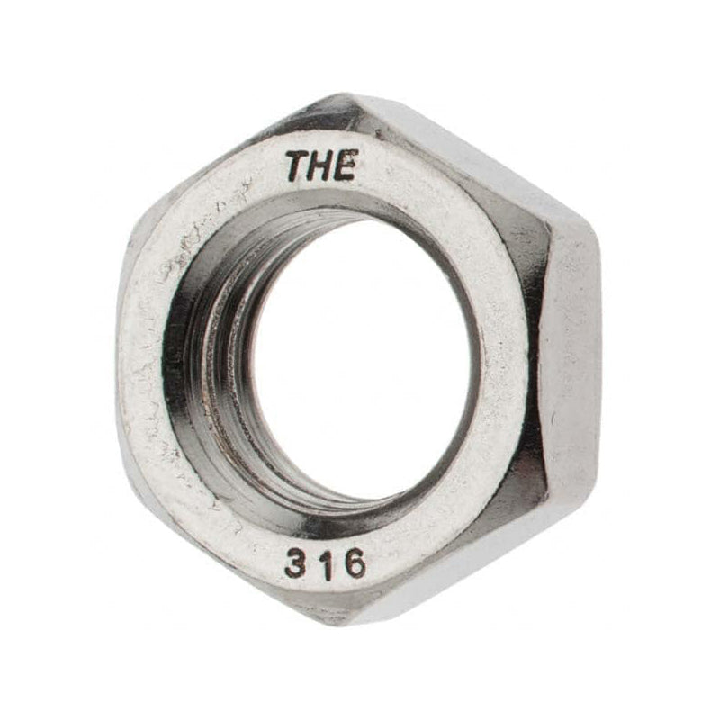 Hex Thin Lock Nut S316 Multiple Sizes