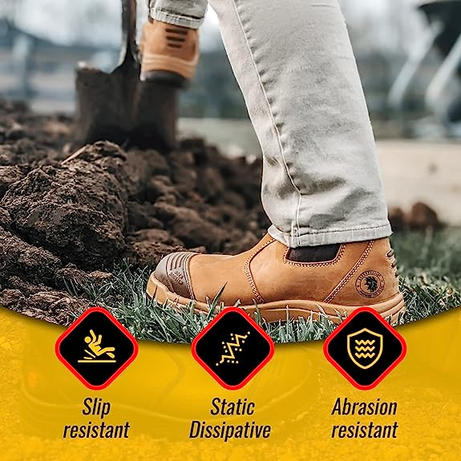 Safety Boots Gam Slip-On Elastic Nubuck, Multiple Sizes