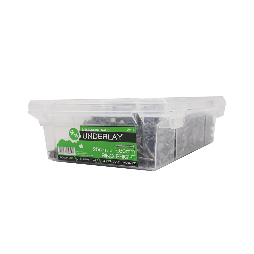 Underlay Nails Ring Shank, Multiple Sizes, Pack 2kg