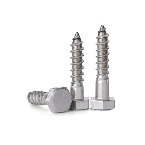 Coach Screw Hex Head 316ss M6 to M12, Multiple Lengths