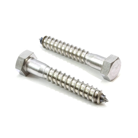 Coach Screw Hex Head 316ss M6 to M12, Multiple Lengths
