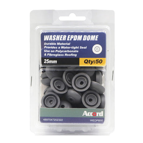Epdm Washer Polycarb 25mm Pack 50