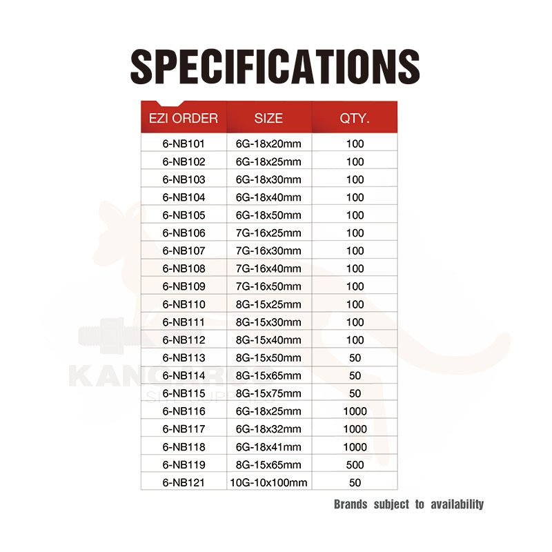 Screw Needle Point Bugle Head Fine YZ Multiple Sizes