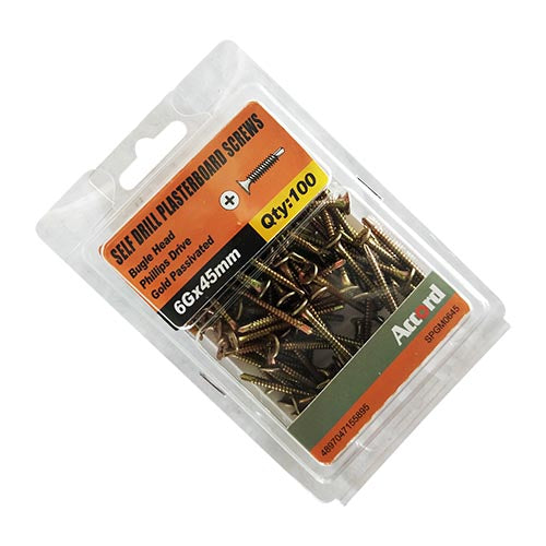 SD Screw Bugle Zinc Yellow #6 Multiple Sizes