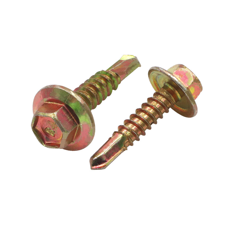 Sd Screw Hex Coarse Zinc Yellow Multiple Sizes