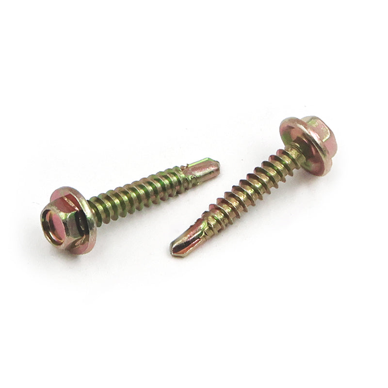 Sd Screw Hex Coarse Zinc Yellow Multiple Sizes