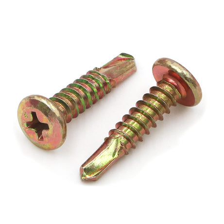 Sd Screw Wafer Coarse Zinc Yellow Multiple Sizes