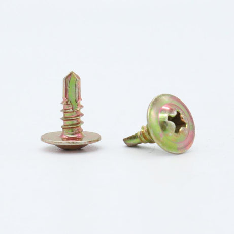 SD Screw Button Coarse Zinc Yellow #8 Multiple Sizes