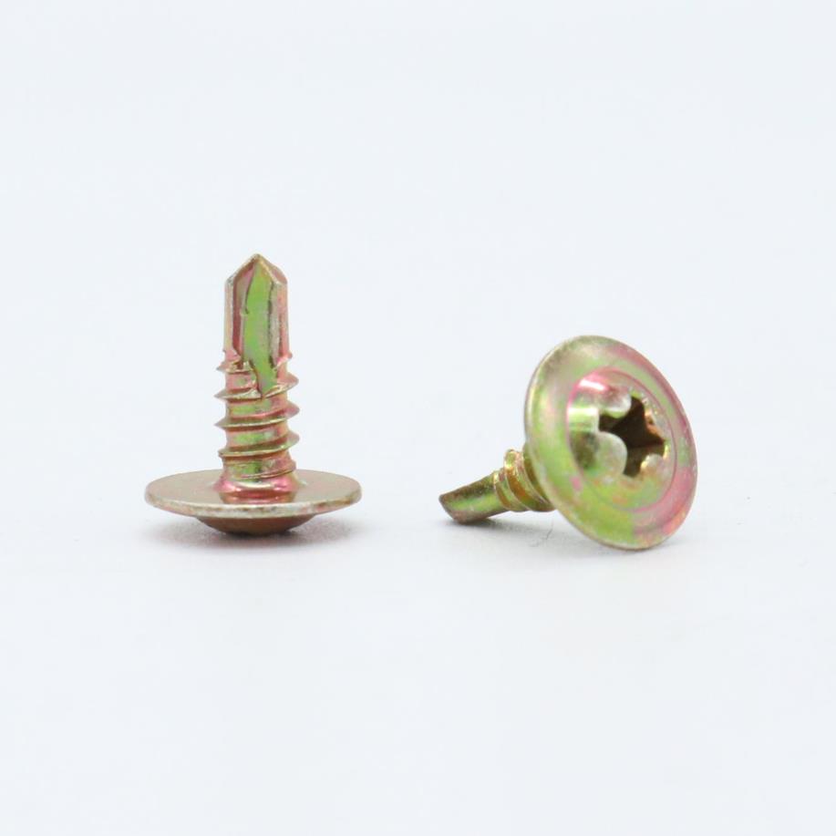 SD Screw Button Coarse Zinc Yellow #8 Multiple Sizes