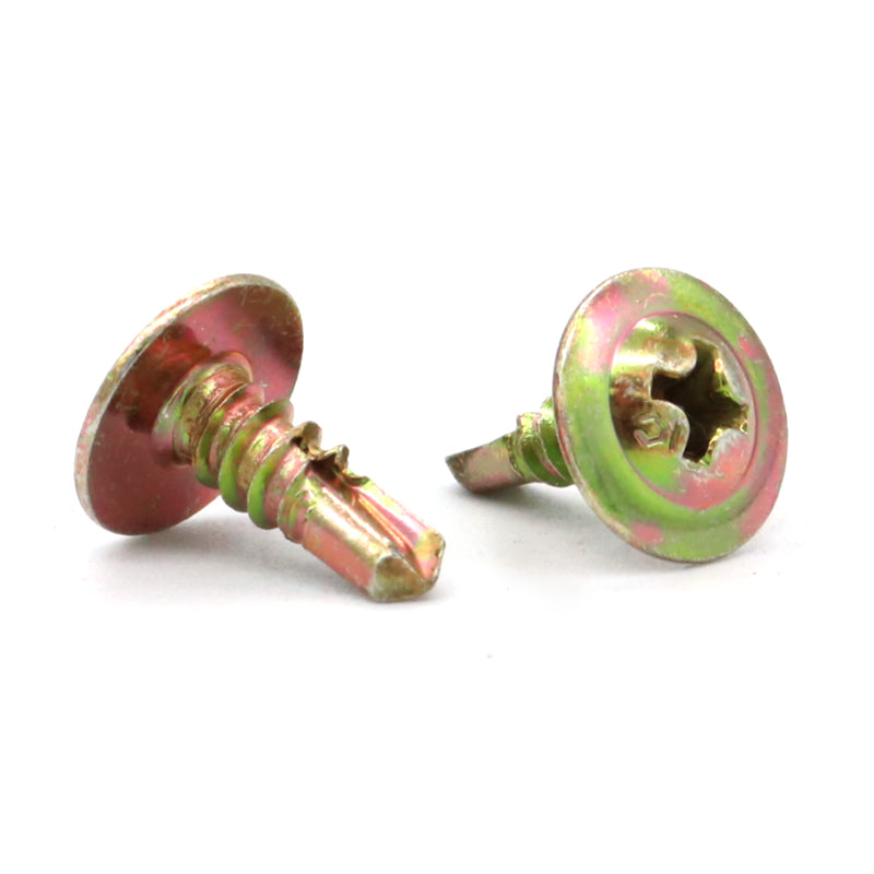 SD Screw Button Coarse Zinc Yellow #8 Multiple Sizes