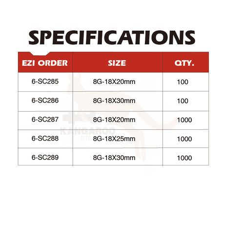 SD Screw CSK Embed Coarse C3 Multiple Sizes