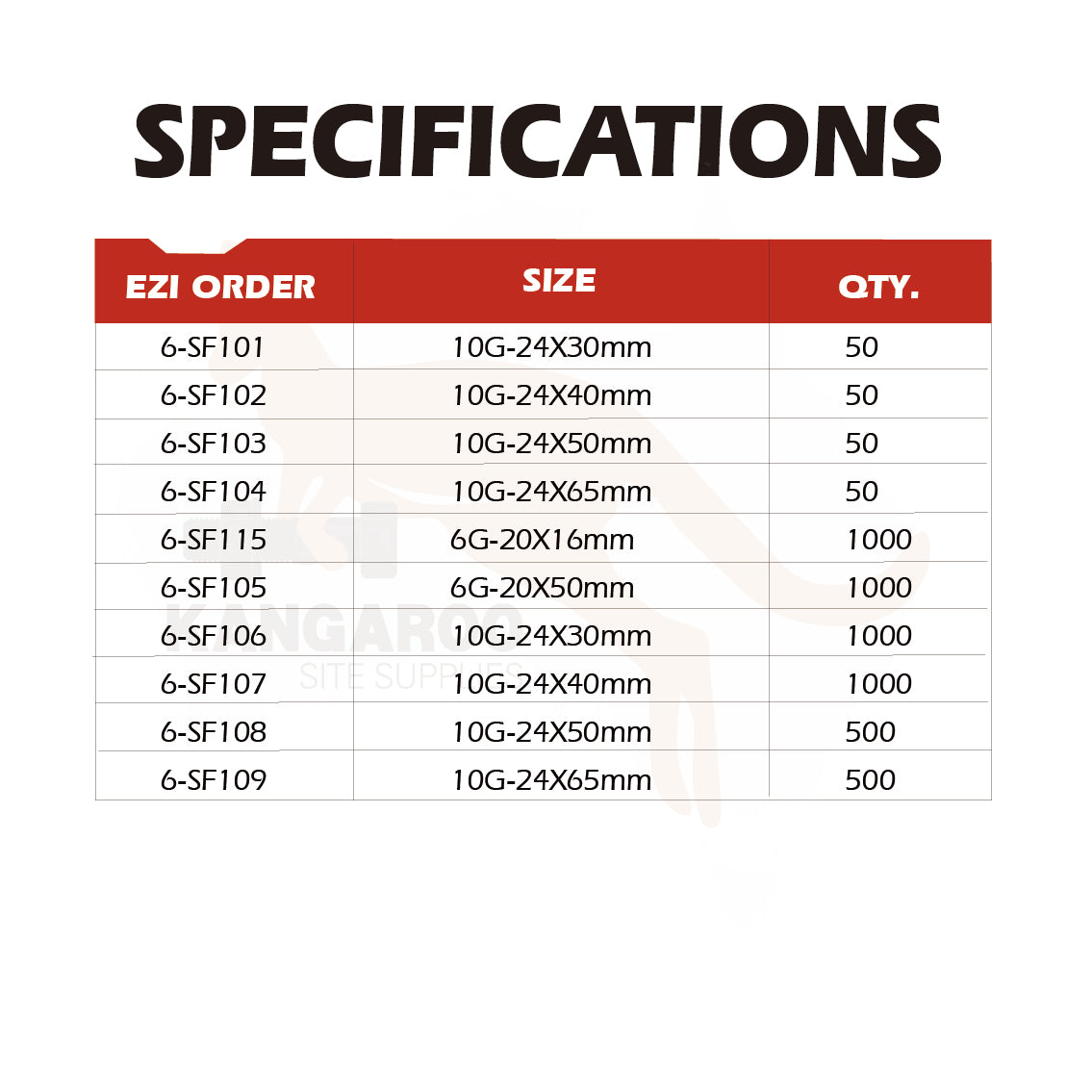 SD Screw CSK Fine ZY Multiple Sizes