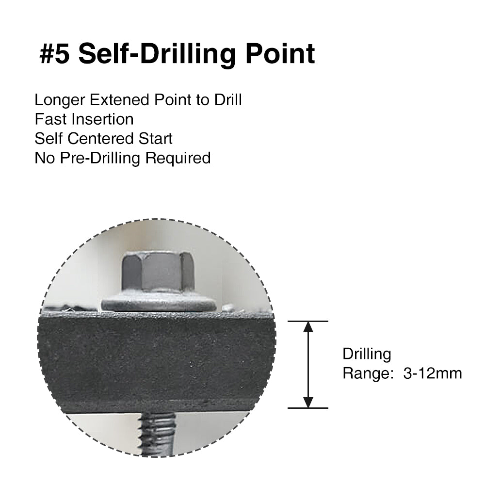 SD Screw Hex 5 Series Fine C4 #12 Multiple Sizes