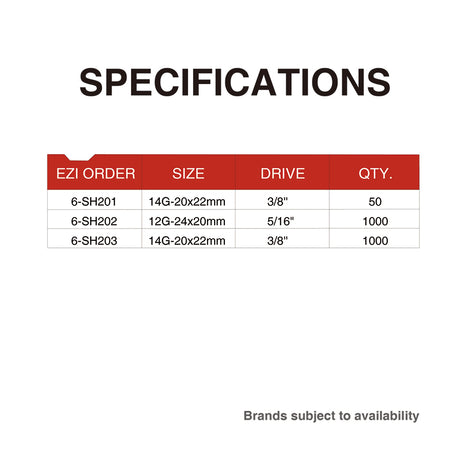 SD Screw Hex Fine C3 Multiple Sizes