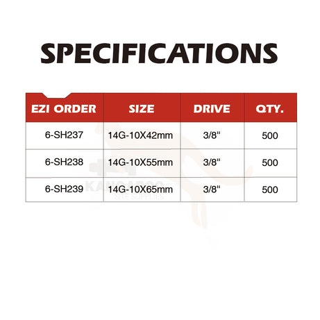 Sd Screw Hex Top Grip Cyclonic C4 Box500 Multiple Sizes