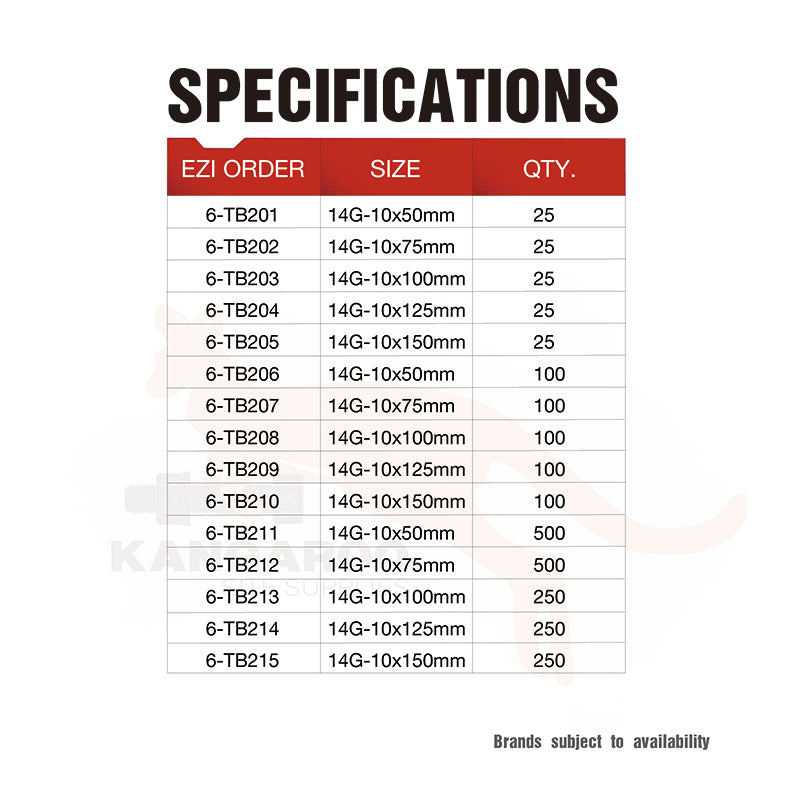 T17 Screw Bugle Head Batten Ihx C3 #14 Multiple Sizes