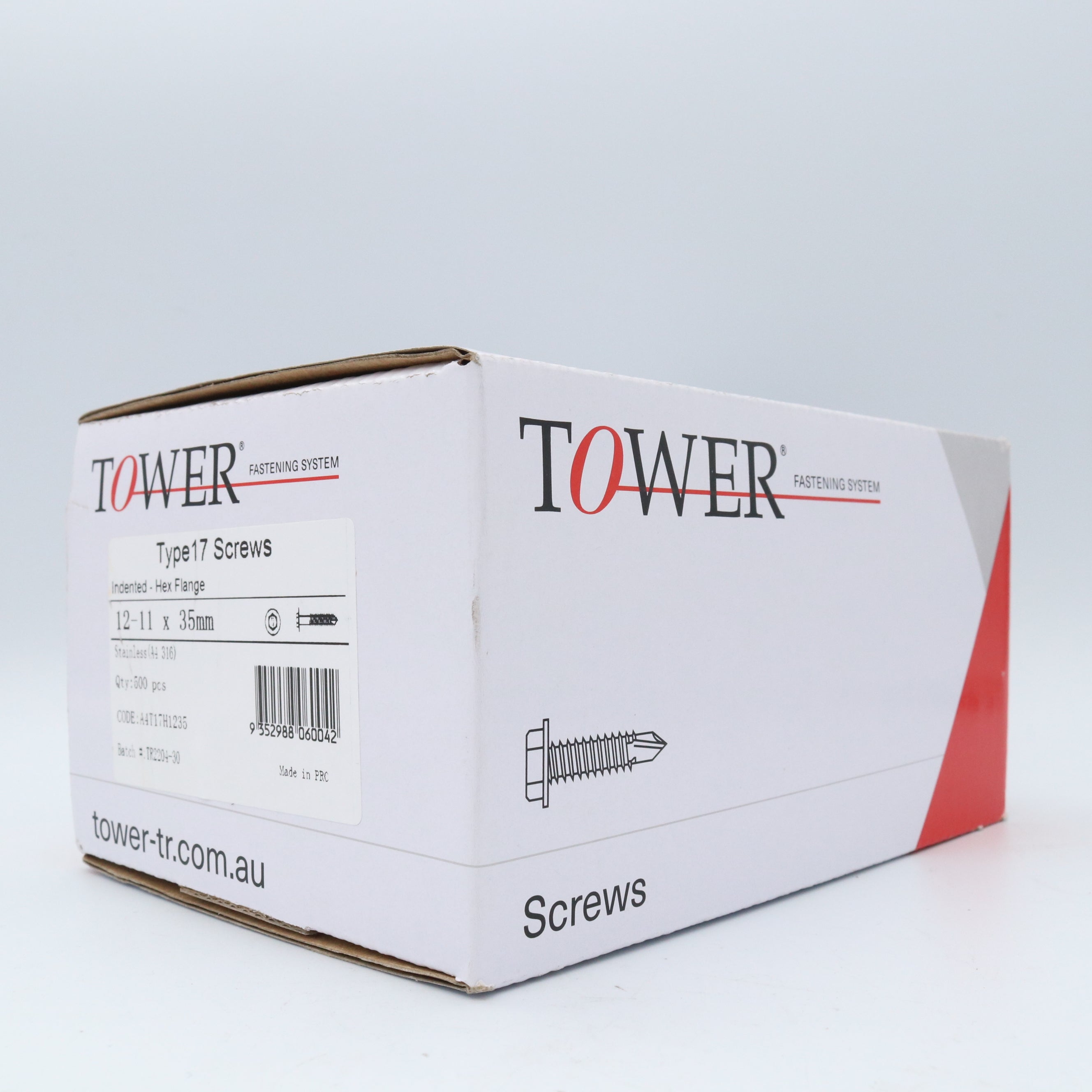 T17 Screw Hex SS316 #12, #14 Multiple Sizes