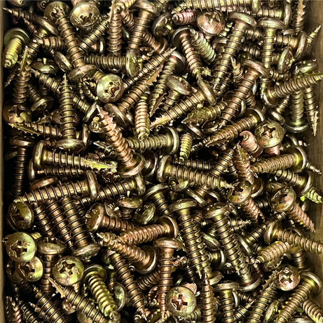 T17 Screw Pan Head ZY #8 Box1000, Multiple Sizes