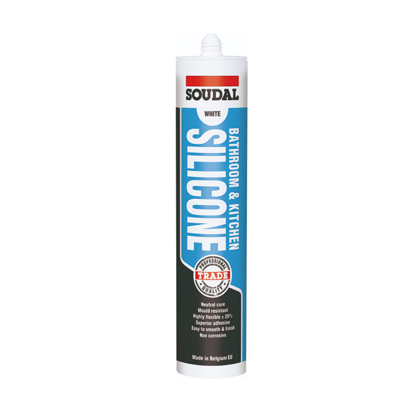 Soudal Bathroom & Kitchen Silicone 300ml Translucent / White