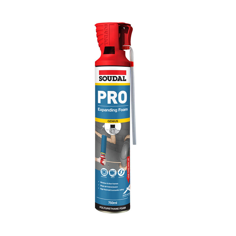 Soudal 130373/175527 Genius Gun Gap Filling Expanding Foam Champagne 750ml (Straw)