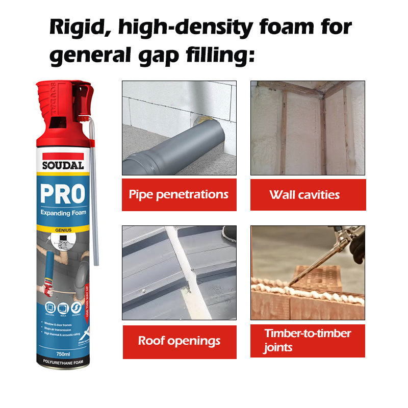 Soudal 130373/175527 Genius Gun Gap Filling Expanding Foam Champagne 750ml (Straw)