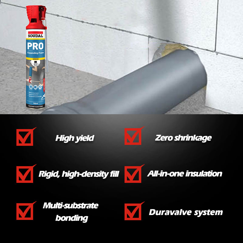 Soudal 130373/175527 Genius Gun Gap Filling Expanding Foam Champagne 750ml (Straw)