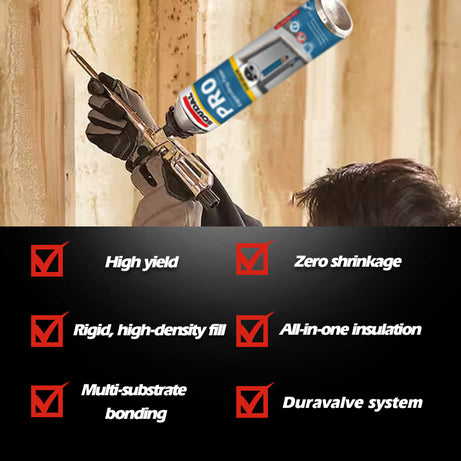 Soudal 175406 Pro Expanding Foam Gun Grade Champagne 750ml (Screw Top)