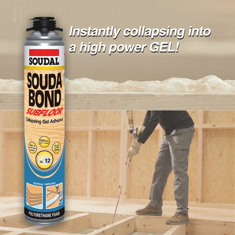 Soudal 137642 Soudabond Subfloor Adhesive Gun (Screw Top) 836ml
