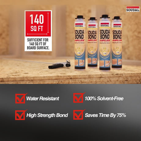 Soudal 137642 Soudabond Subfloor Adhesive Gun (Screw Top) 836ml