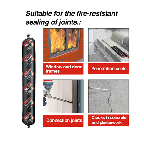 Soudal 131478 Firecryl FR Sealant Sausage Grey 600ml