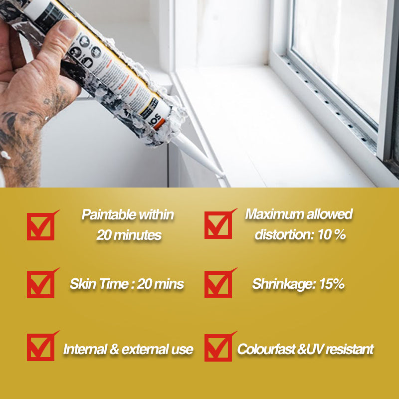 Soudal 122394 Fill & Paint Gap Filler White 300ml