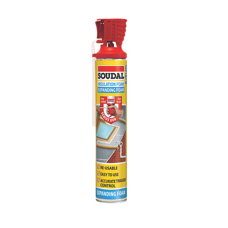 Soudal 130425 Genius Gun Flexible Insulation Foam Blue 750ml