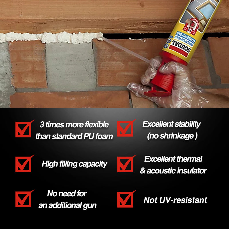 Soudal 130425 Genius Gun Flexible Insulation Foam Blue 750ml