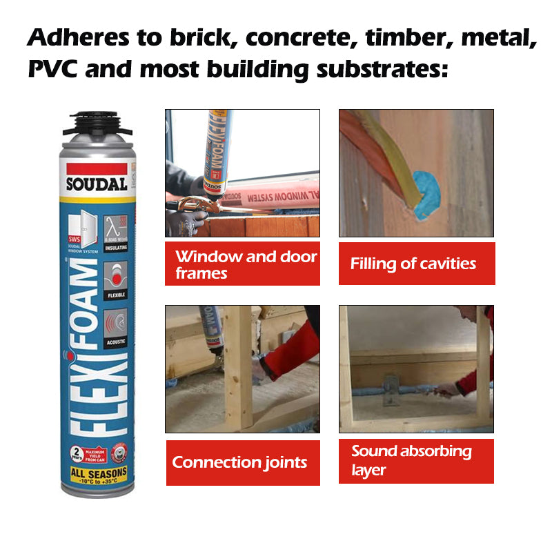Soudal 117472 Flexible Insulation Foam Blue 750ml (Screw Top)