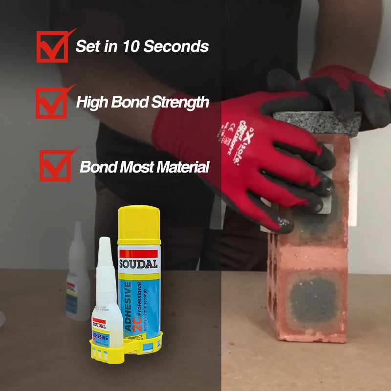 Soudal 2C Mitre Super Adhesive Glue Kit - Adhesive & Activator