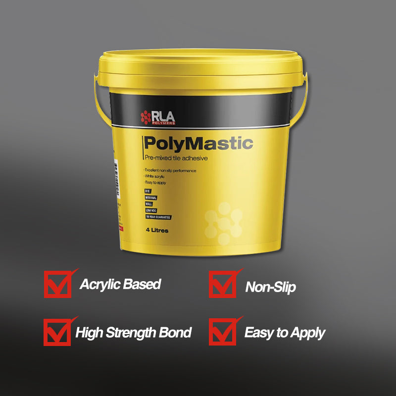 Polymastic Multistick RLA Polymastic Pre-Mixed Tile Adhesive 4L, 15L – Kangaroo Site Supplies
