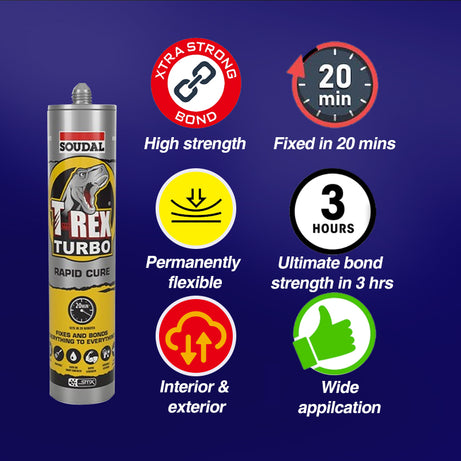 Soudal T-Rex Power Turbo White 290ml