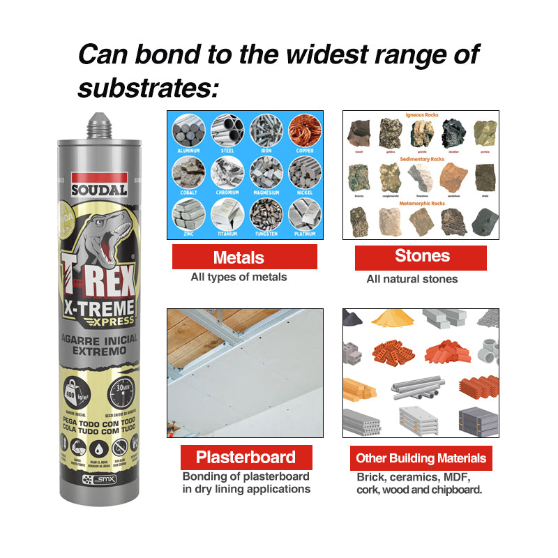 Soudal T-Rex Power Xtreme 290ml Black/White