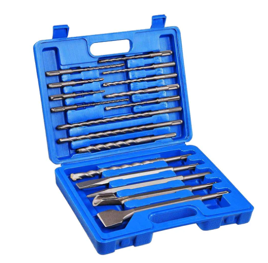 Hammer Drill Bit & Chisel Set SDS-Plus 17pcs