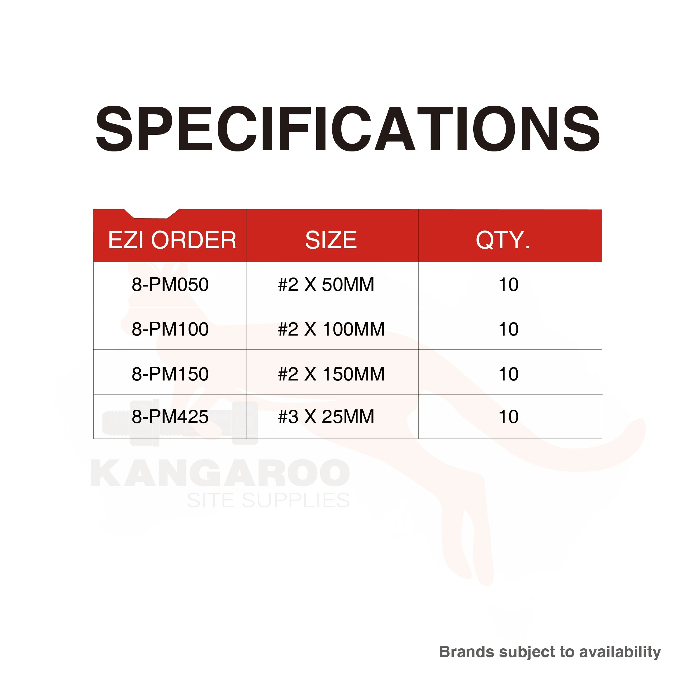 Drive Bits Phillips Magnetised Pack 10, Multiple Sizes