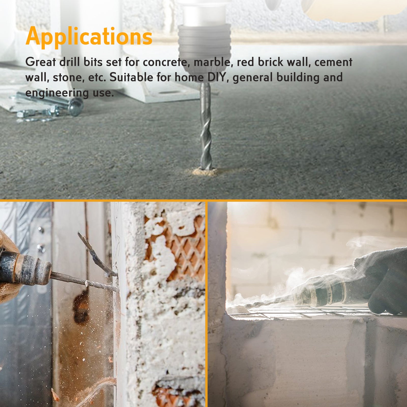 Hammer Drill Bits X-Tip SDS-Plus Multiple Sizes