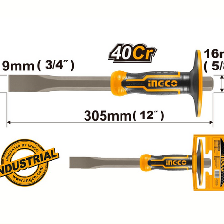 Cold Chisel Flat 25mm W/Grip 305mm