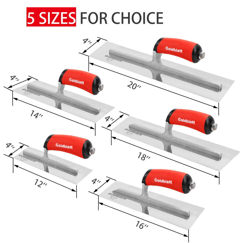 Goldblatt Finishing Trowel 100mm Wide Multiple Lengths