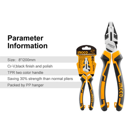 High Leverage Combo Pliers 180mm, 200mm