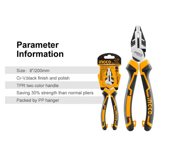 High Leverage Combo Pliers 180mm, 200mm