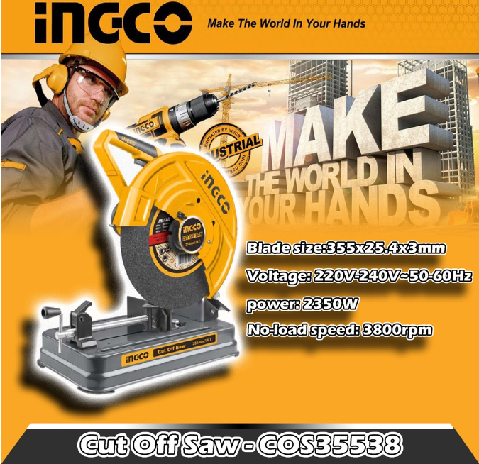 Ingco COS243558 Cut Off Saw 355mm – Kangaroo Site Supplies
