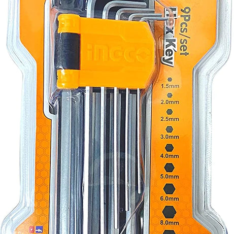 Hex Key Ball End 9pcs 1.5-10mm