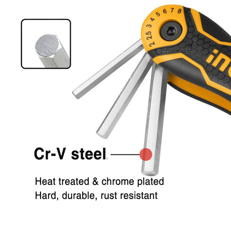 Hex Key Folding 8pcs 2-8mm